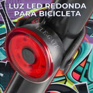 Luz Led Redonda para Bicicleta Resistente al Agua