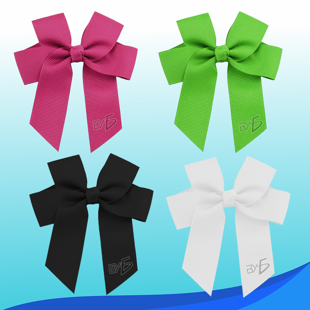 Moño Grande con Pasador de Acero Inoxidable en 4 Colores Solidos