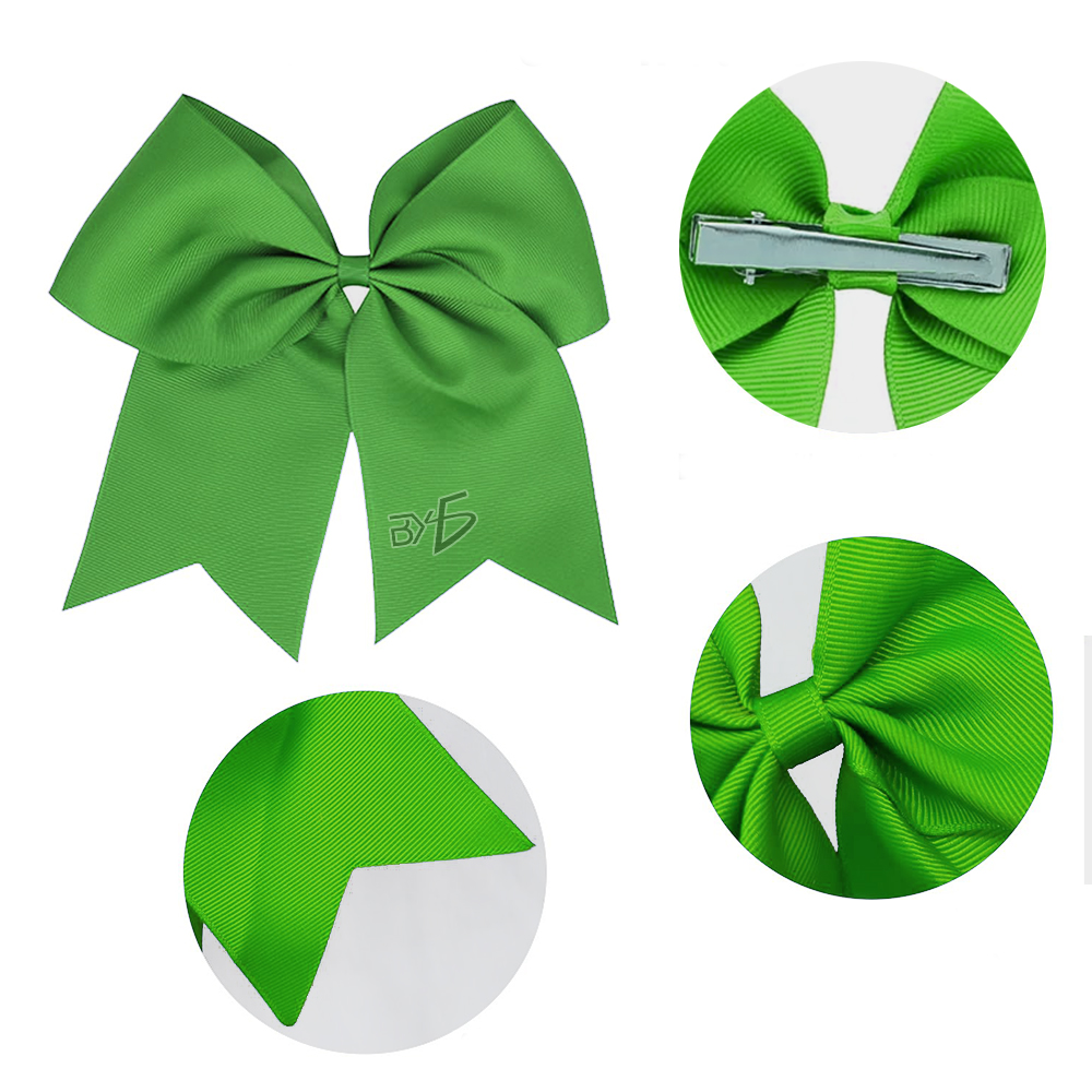 Moño Grande con Pasador de Acero Inoxidable en 4 Colores Solidos - Image 2