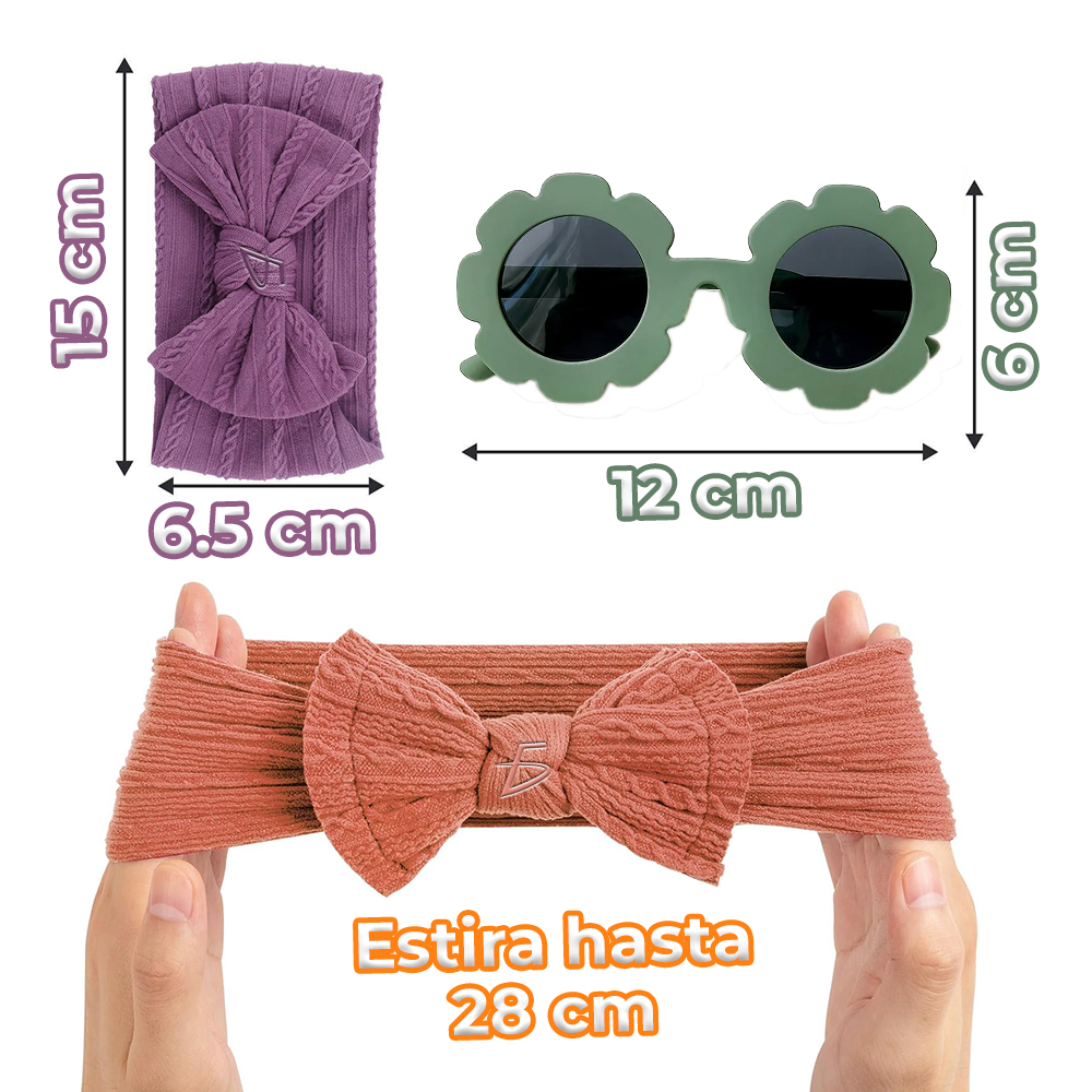 Set de Diadema con Moño y Lentes Fashion en 4 Radiantes Colores - Image 6