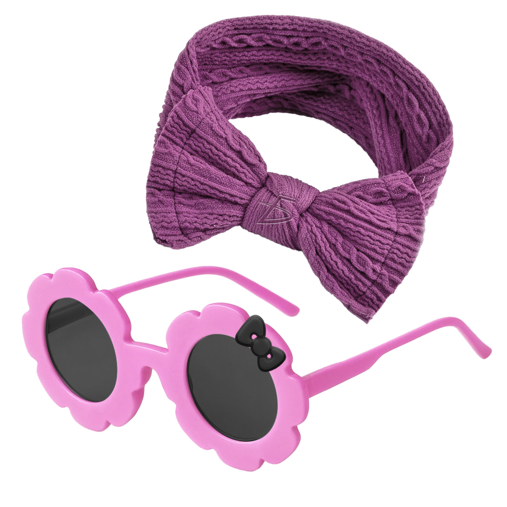 Set de Diadema con Moño y Lentes Fashion en 4 Radiantes Colores - Image 4