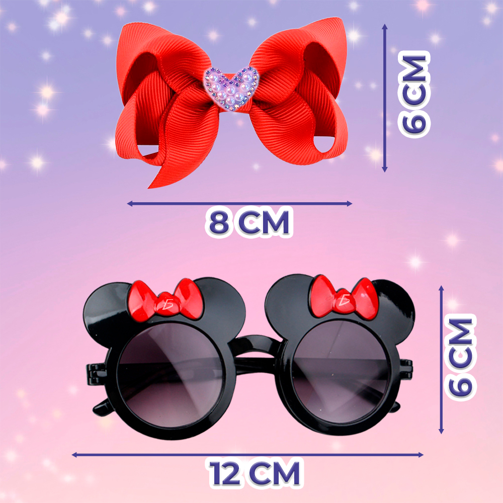 Set de 2 Moños con Lente con Orejas de Raton y Detalle de Moño Coquete - Image 6