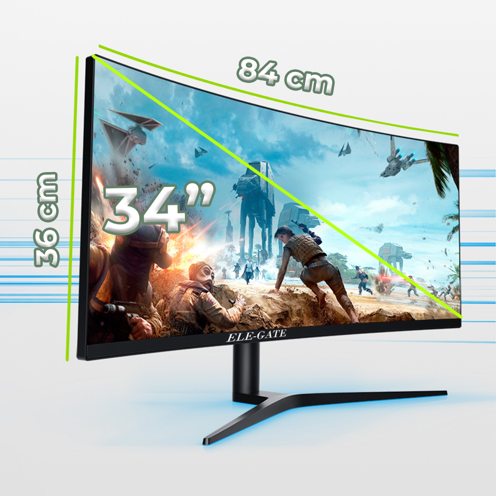 Monitor de 34 Pulgadas Pantalla Curva LED 180Hz Gamer Pantalla Ancha 4K - Image 5