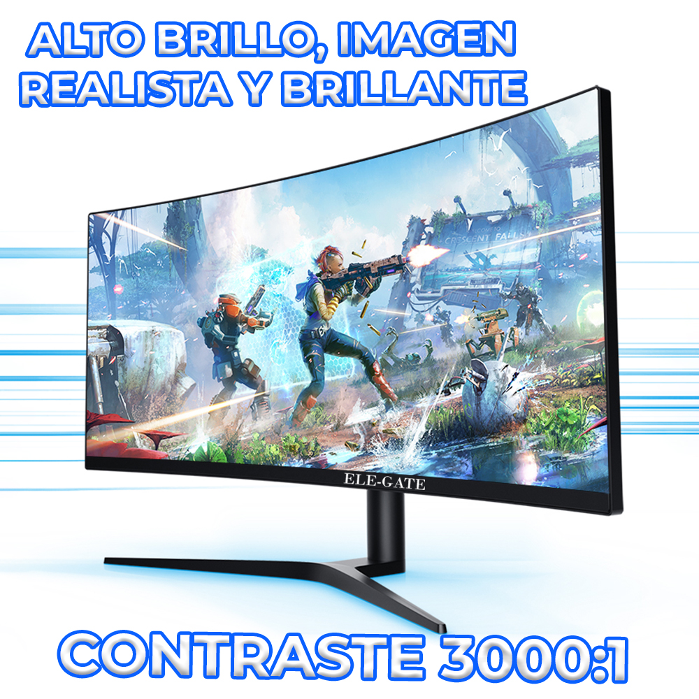 Monitor de 34 Pulgadas Pantalla Curva LED 180Hz Gamer Pantalla Ancha 4K - Image 3
