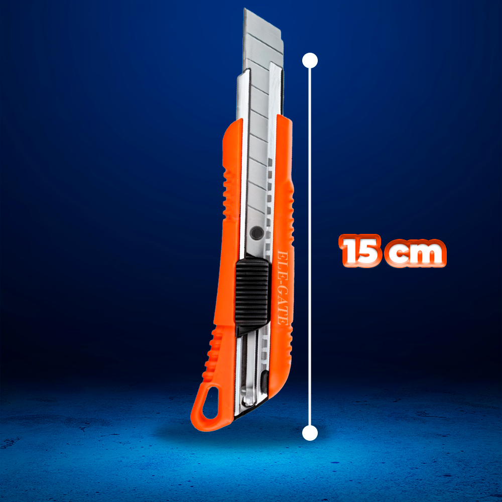 Cutter Profesional Retráctil de 15 cm con Cuchilla intercambiable de 18mm de Acero Inoxidable - Image 4