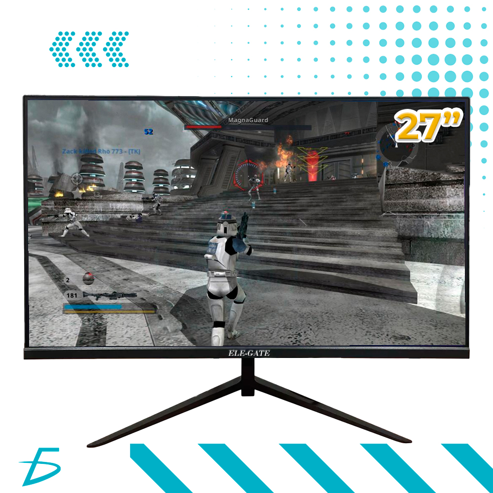 Monitor 27″ 75Hz Full HD 1K Ultra-Delgado con Cero Marcos Negro