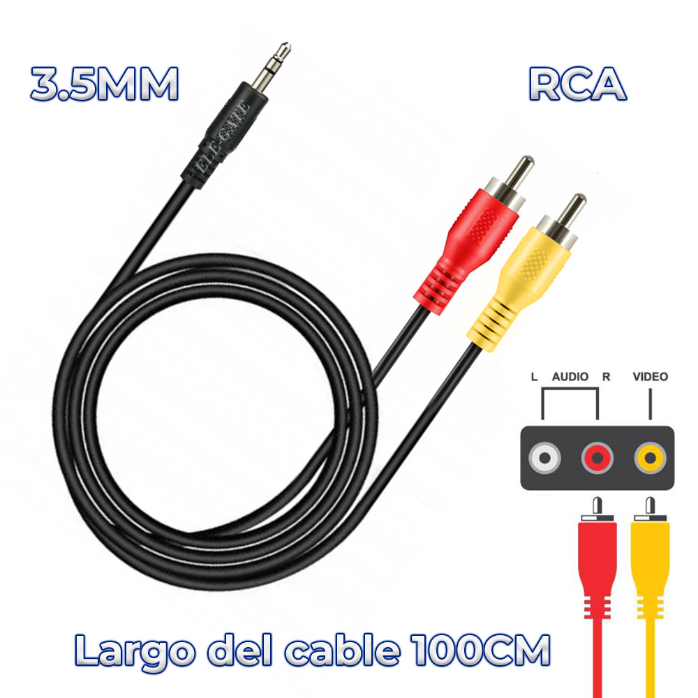 Adaptador de Cable Jack 3.5mm a Salida de Audio RCA - Image 4