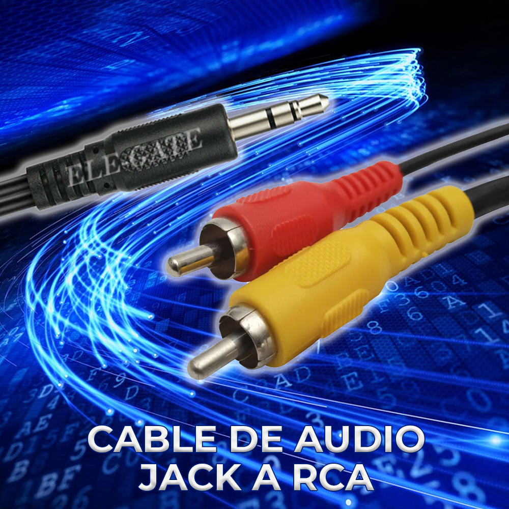 Adaptador de Cable Jack 3.5mm a Salida de Audio RCA
