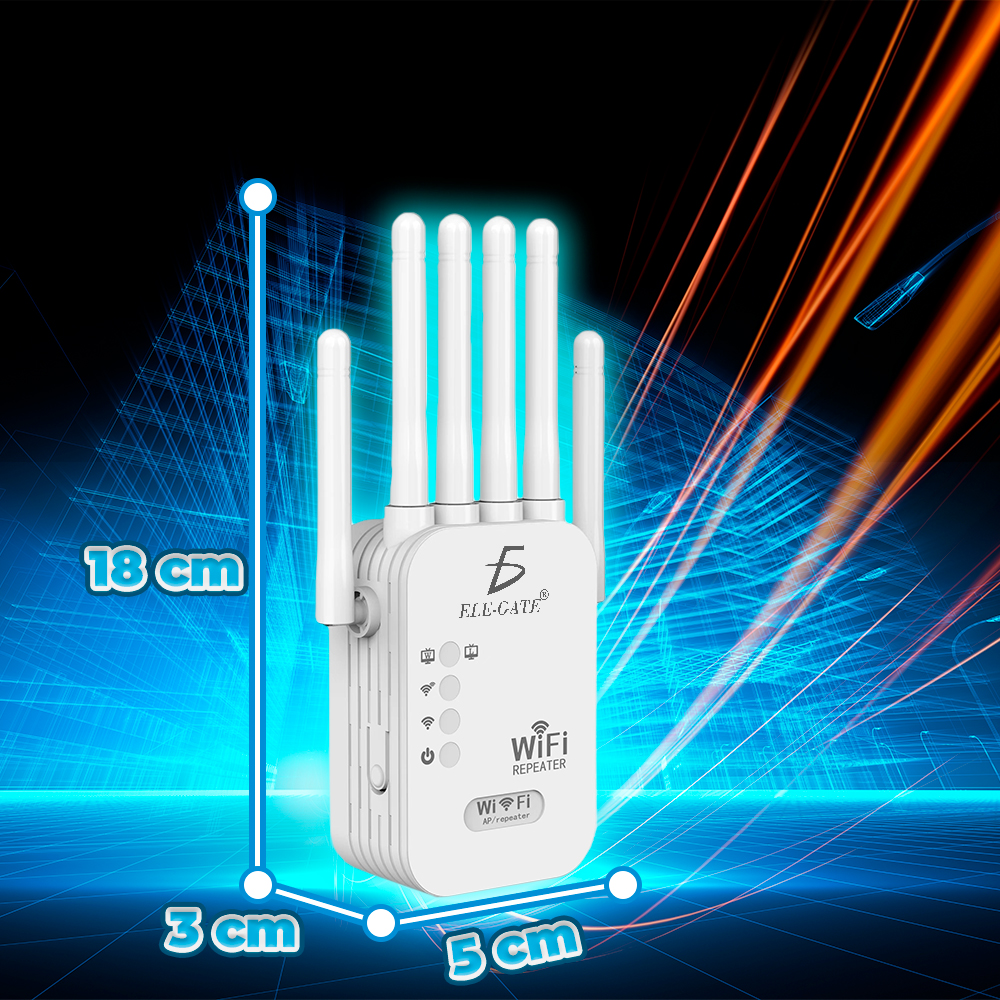 Repetidor Extensor de Señal Wifi de 1200 Mbps con 6 Antenas y Tecnología Dual-Band (2.4 GHz + 5 GHz) - Image 4