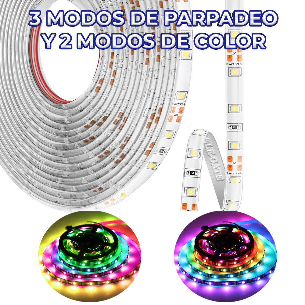 Tira Led de 20 metros Rojo, Azul, Verde, Blanco, Morado y Amarillo - Image 2