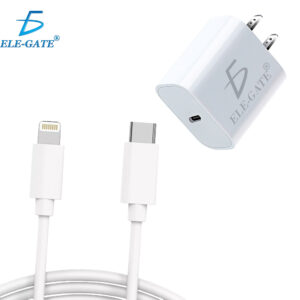 Cargador Rapido PD de 20 W con Cable Tipo C a Lightning