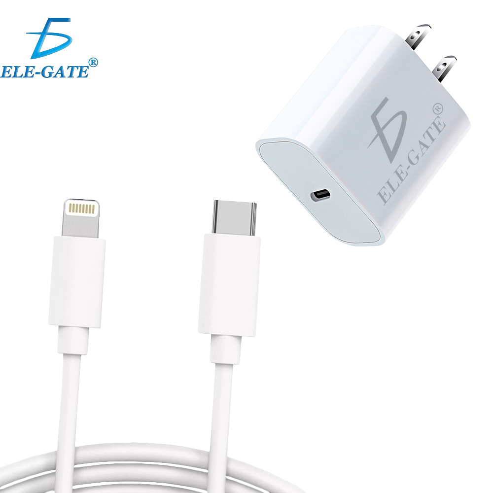 Cargador Rapido PD de 20 W con Cable Tipo C a Lightning