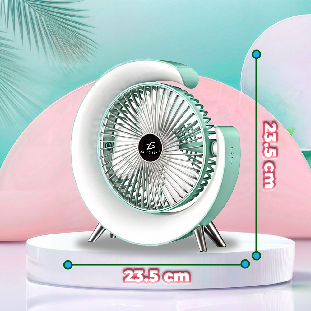 Ventilador de Escritorio con Luz Led RGB 3 Velocidades Inclinación 180º - Image 4