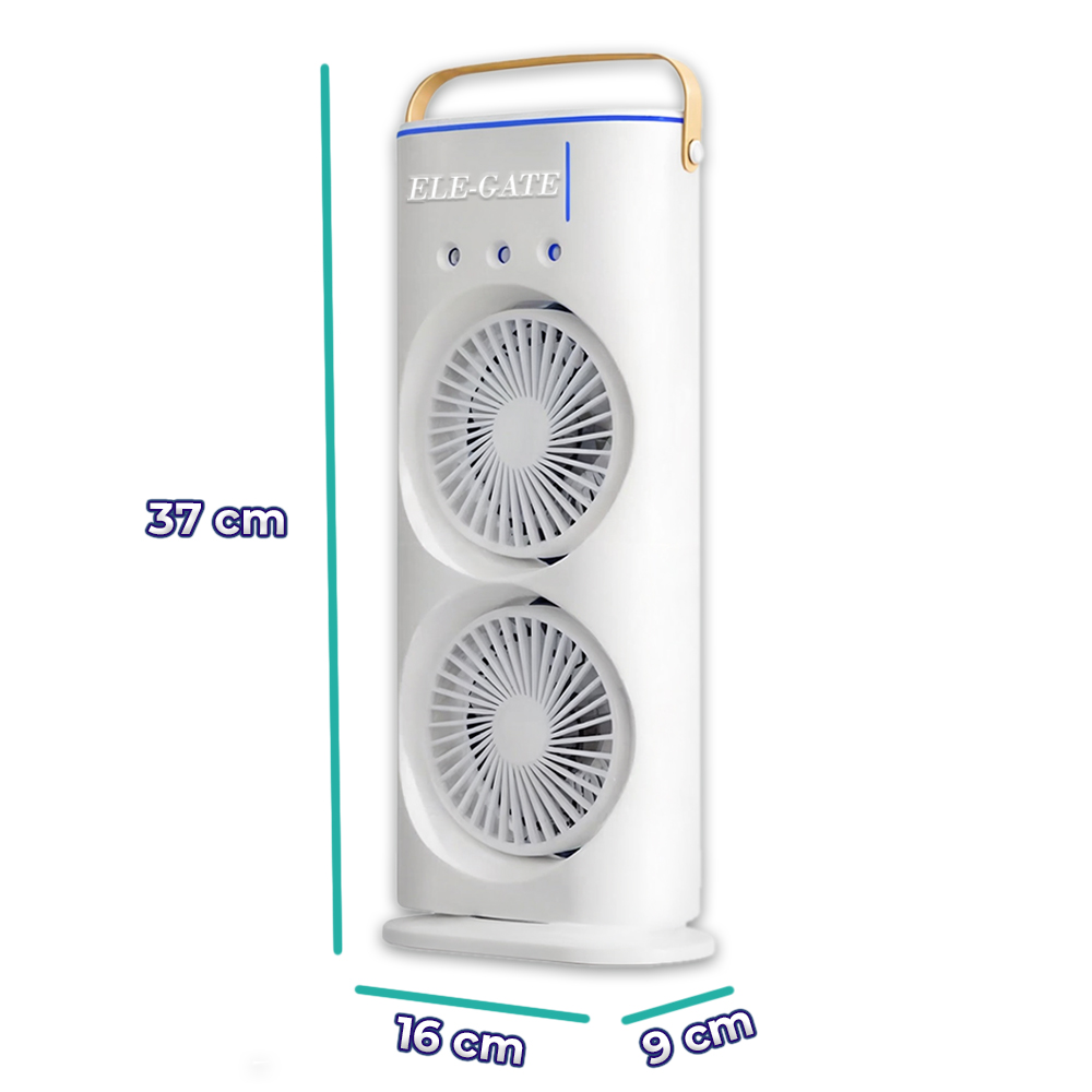 Ventilador de Torre Doble con Nebulización con Base Giratoria y Control Remoto - Image 3