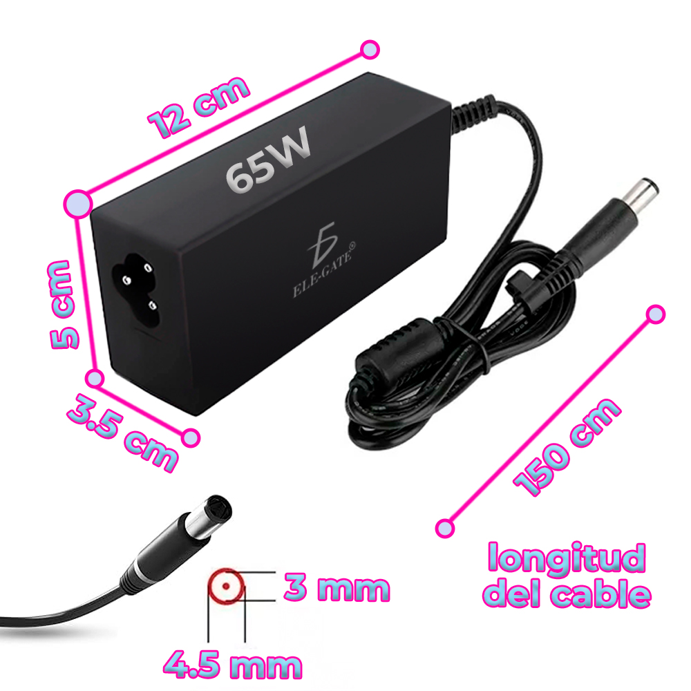 Cargador para Laptop Compatible Dell de 65W 3.34A 19.5V 4.0x1.7mm - Image 4