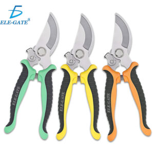 Tijeras de Jardinería de Acero Inoxidable con Palanca de Seguridad