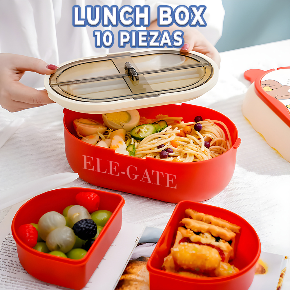 Lunch Box estilo Kawaii de 10 piezas