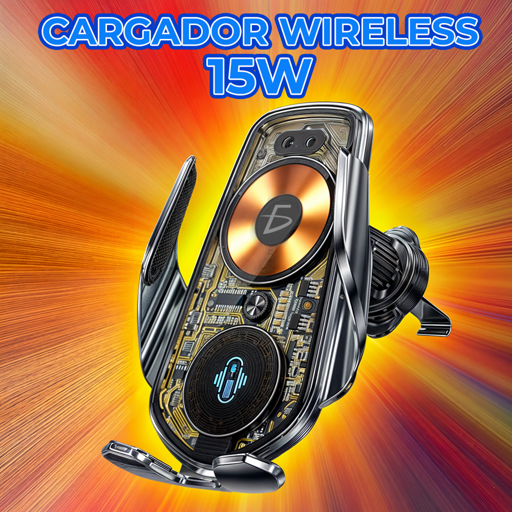 Cargador Rapido Wireless de 15W para Automóvil