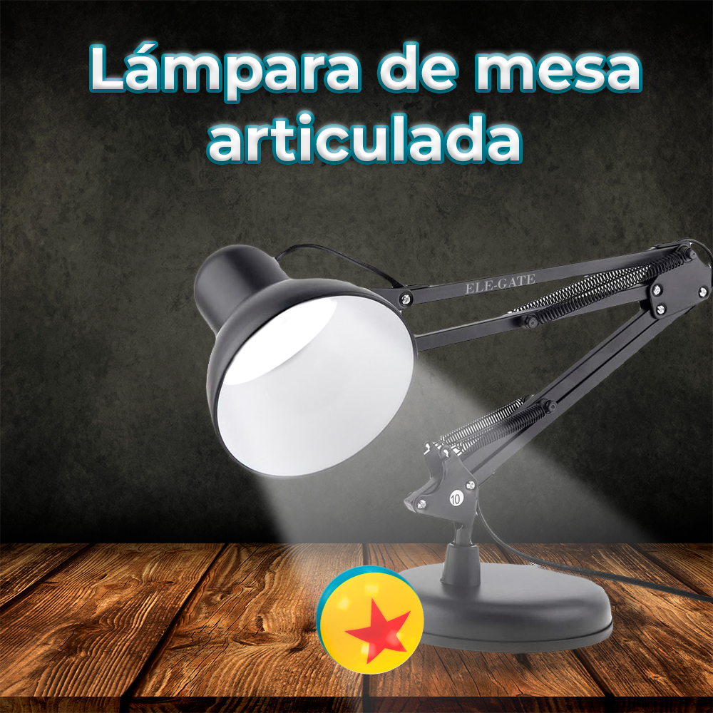 Lampara de Mesa Articulada con Switch de Encendido y Luz Led