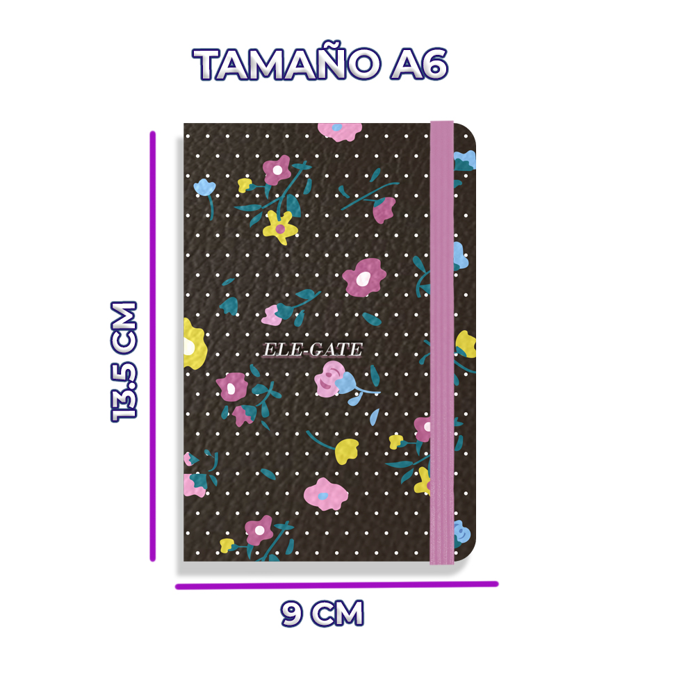 Cuaderno con Flores estilo Coquete con 75 hojas Rayadas - Image 4