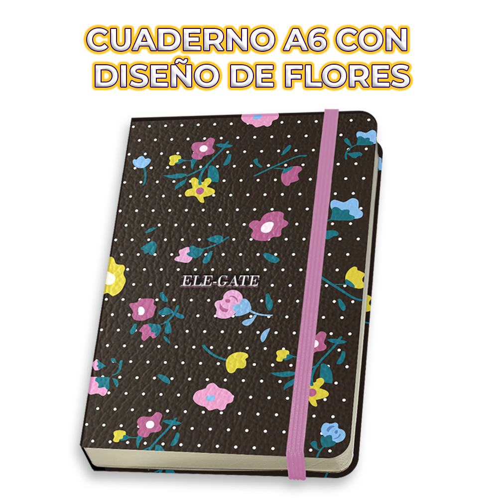 Cuaderno con Flores estilo Coquete con 75 hojas Rayadas - Image 3