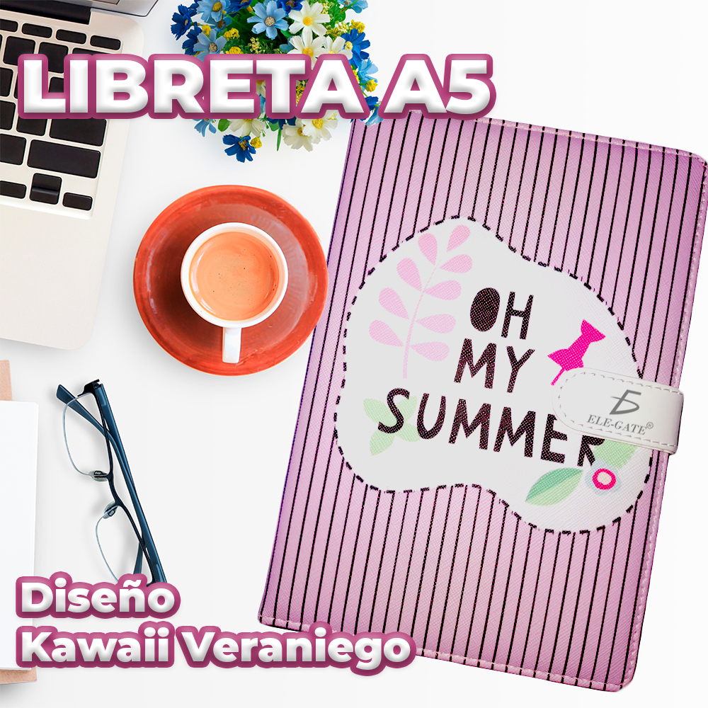 Cuaderno con estilo Coquete con Forro Acolchado y Banda Magnética - Image 3