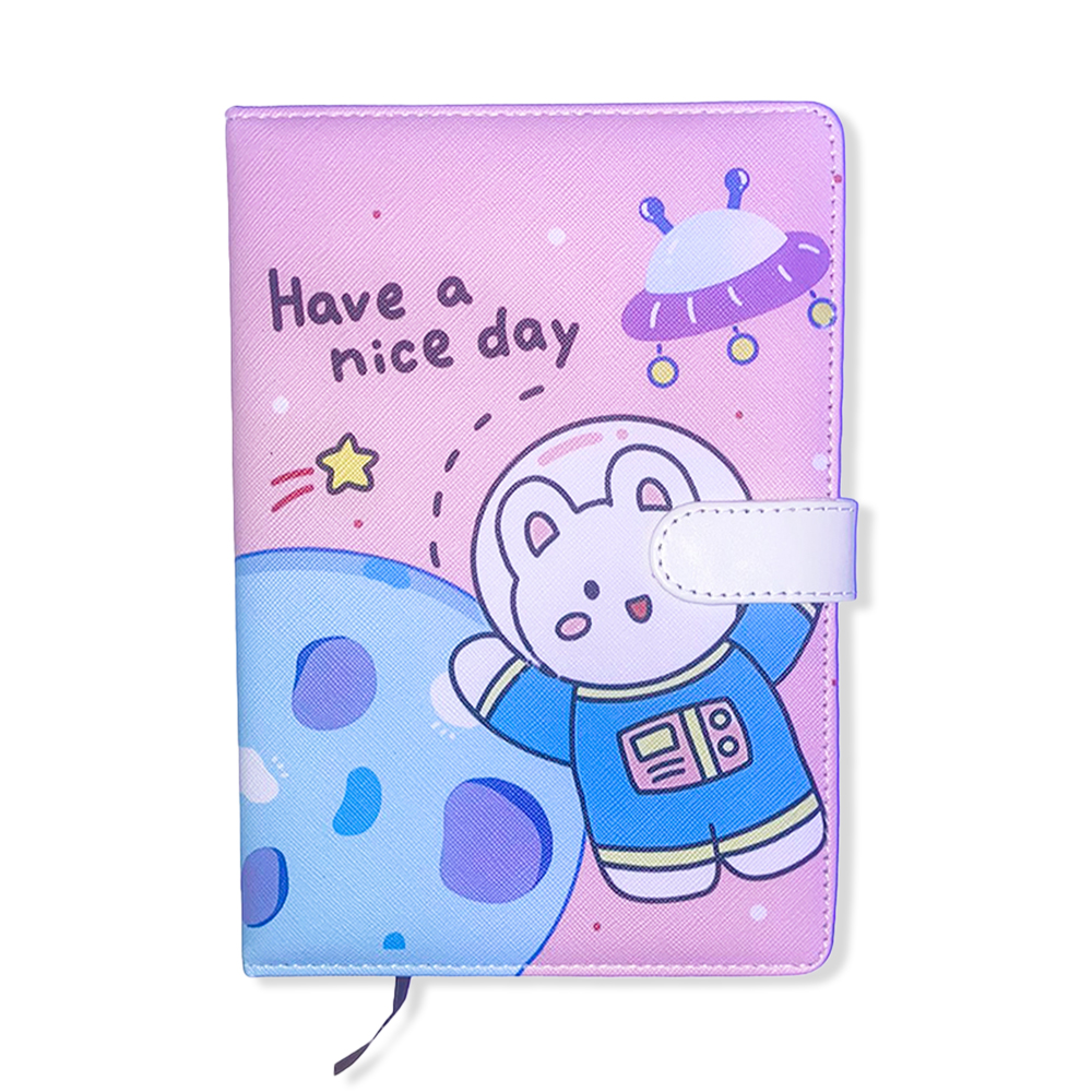 Cuaderno Kawaii de 100 Hojas con Pasta Acolchonada y Cierre Magnético - Image 2