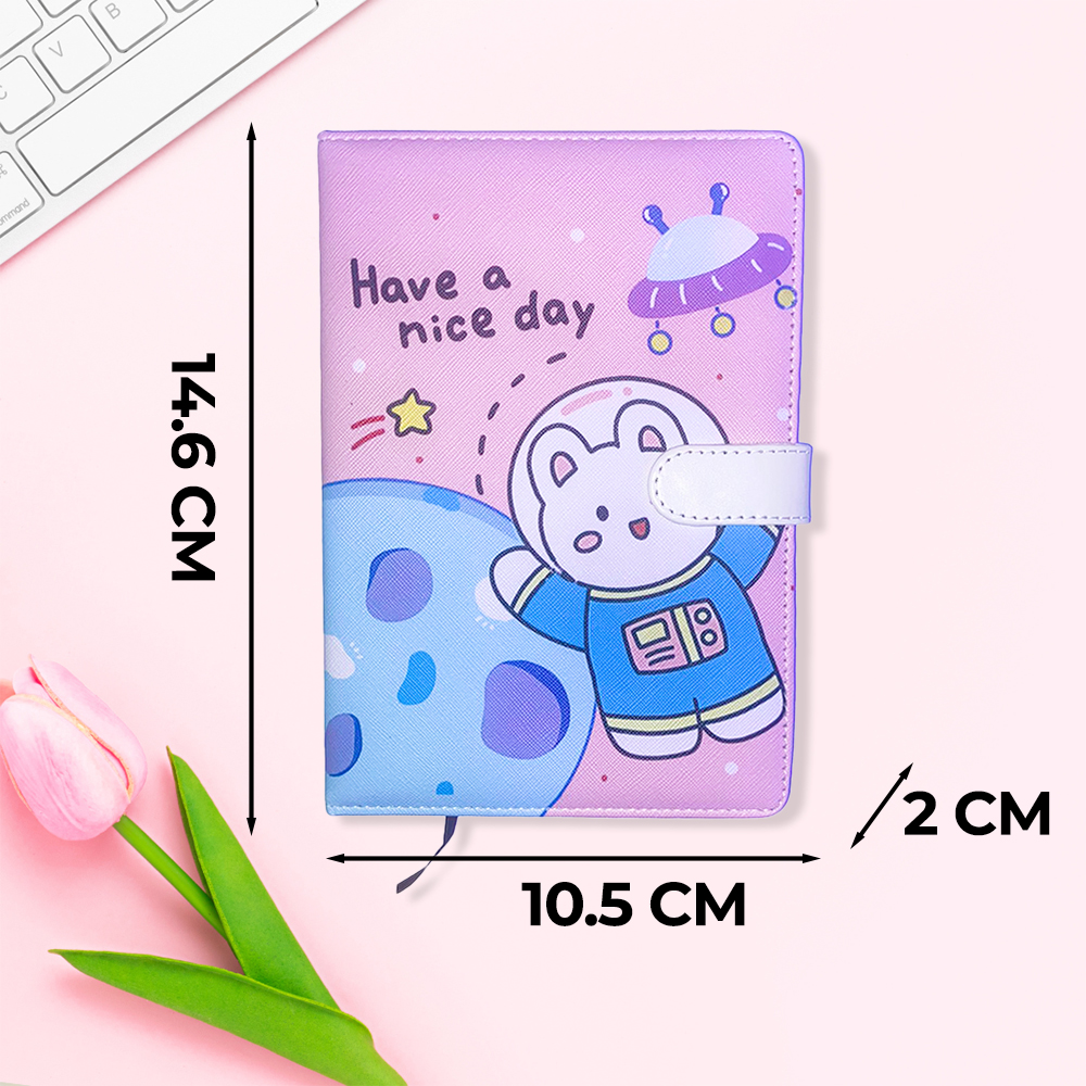 Cuaderno Kawaii de 100 Hojas con Pasta Acolchonada y Cierre Magnético - Image 4