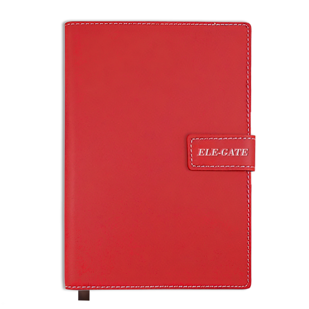Cuaderno Rojo Tipo Agenda con Portada Acolchada y Cierre Magnético - Image 3