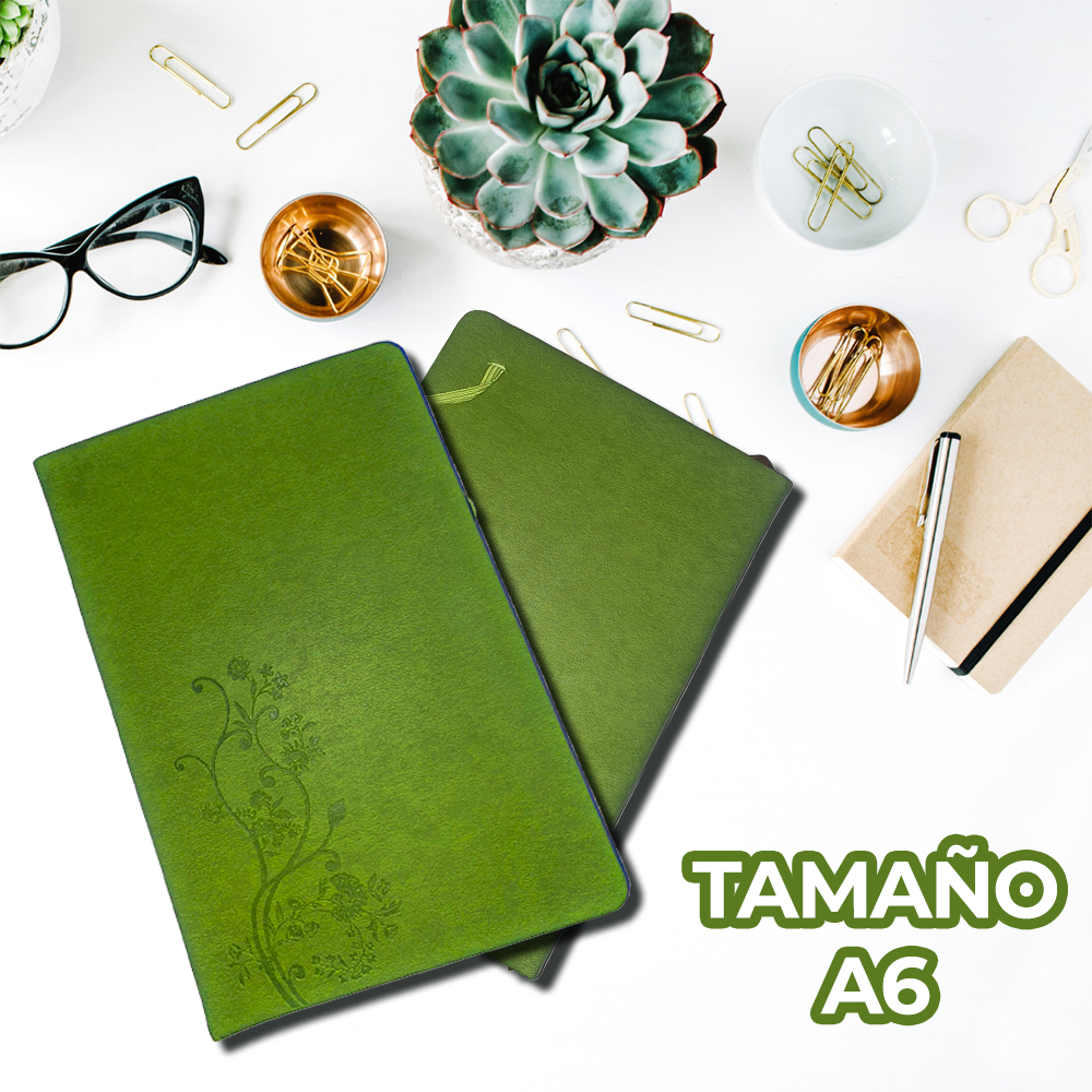 Libreta con Tapa Acolchada y Texturizada con Hojas Tipo Agenda