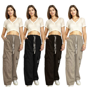 Pants Térmico Tipo Cargo con Forro Aborregado con Diseño en Colores Otoñales