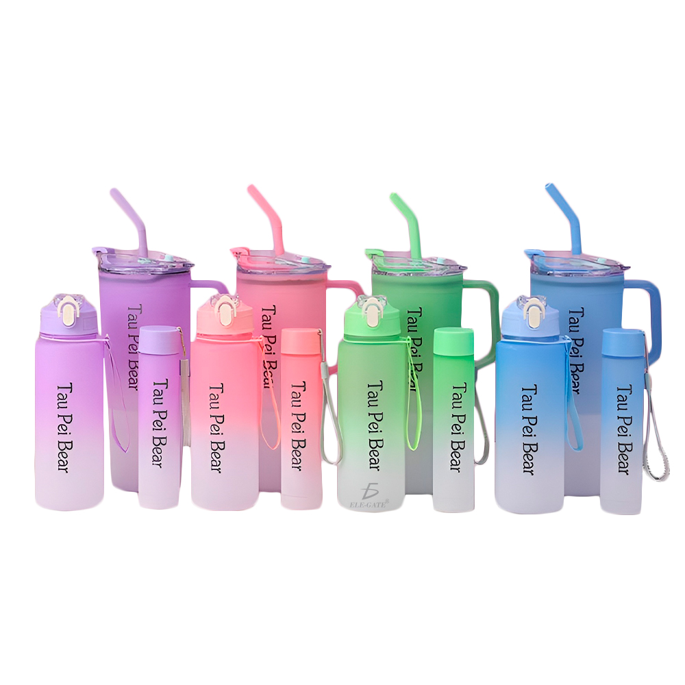 Juego de Tres Vasos con Diferentes Tamaños y tipos de Tapas - Image 2