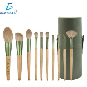 Set de 10 Piezas de Brochas de Maquillaje - Suaves y Completas para un Acabado Profesional