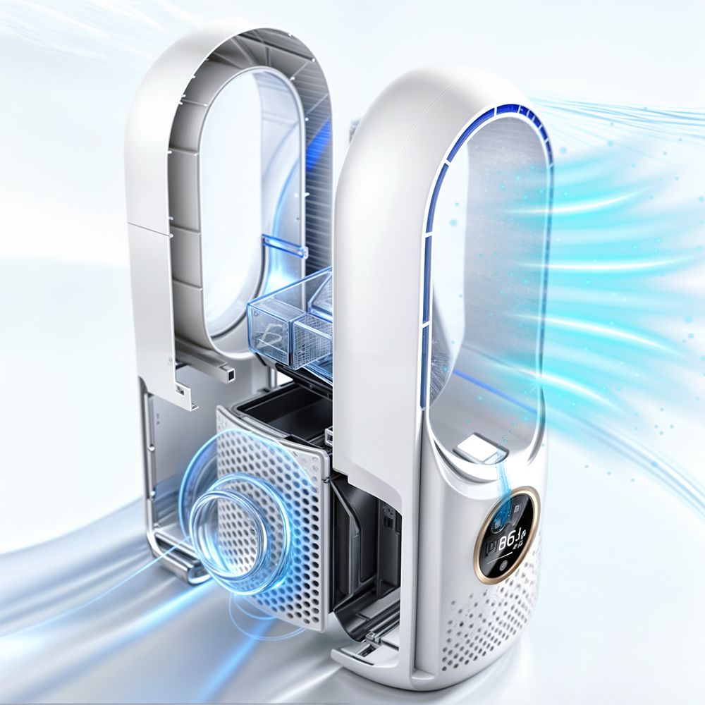 Ventilador Sin Aspas con Humificador 6 Velocidades con Pantalla Digital - Image 2