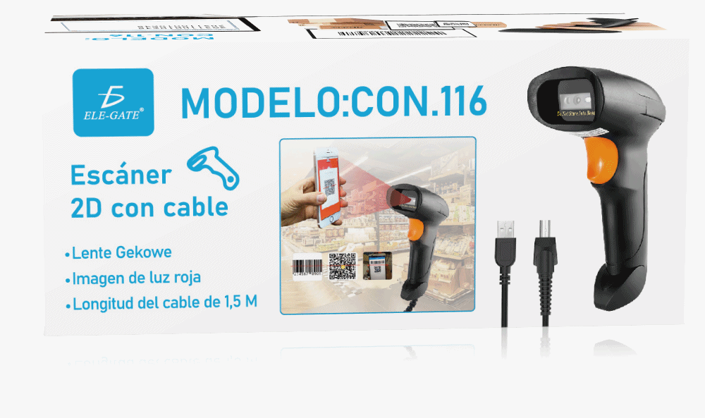 Escáner de Código de Barras 2D con Cable USB - Image 4