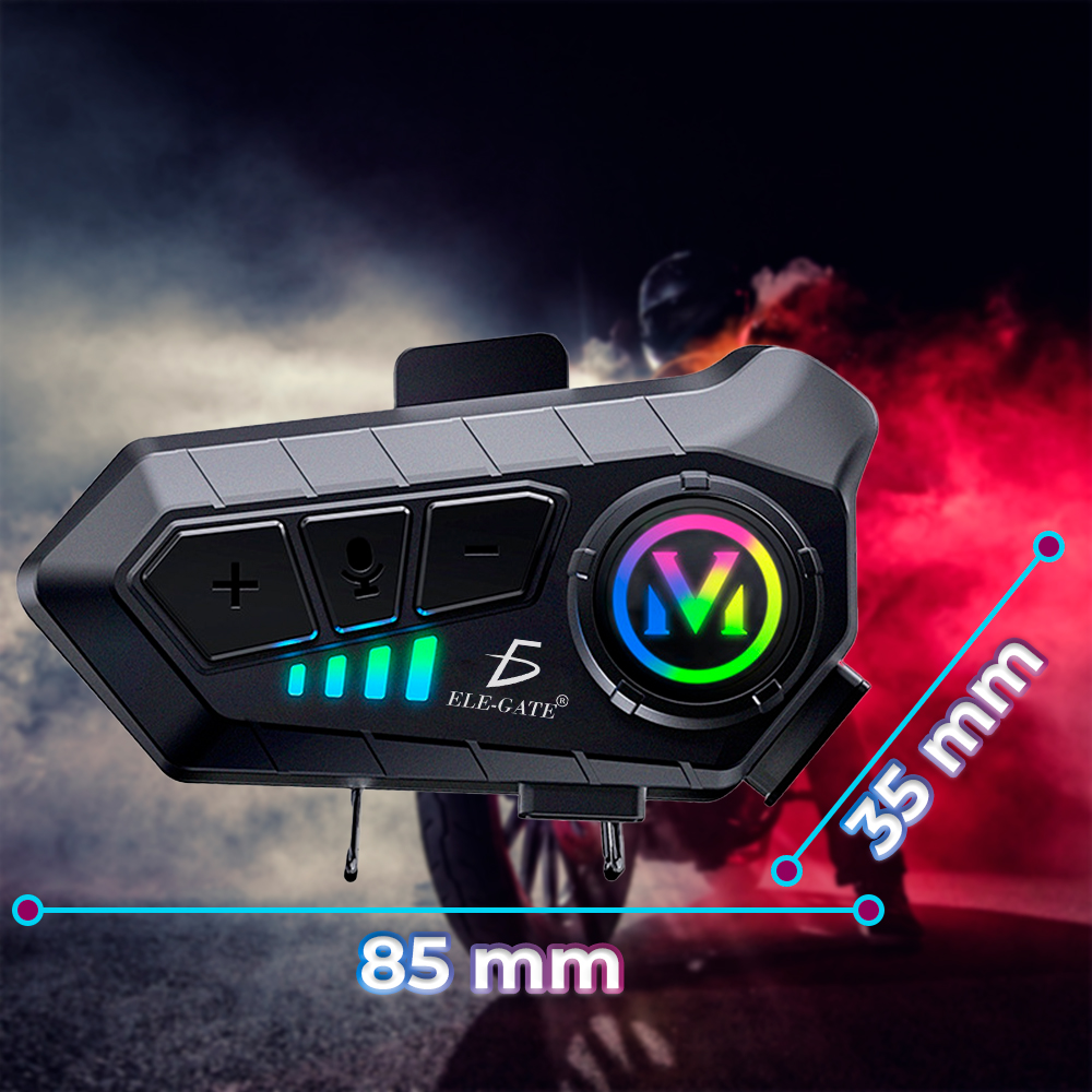 Auriculares Bluetooth de Comunicación para Motocicleta con 2 Tipos de Micrófonos - Image 3