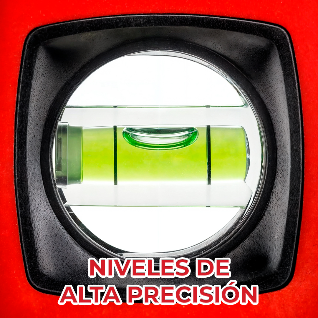 Nivel De Mano Tubular de Aluminio con 3 Niveles - Image 2