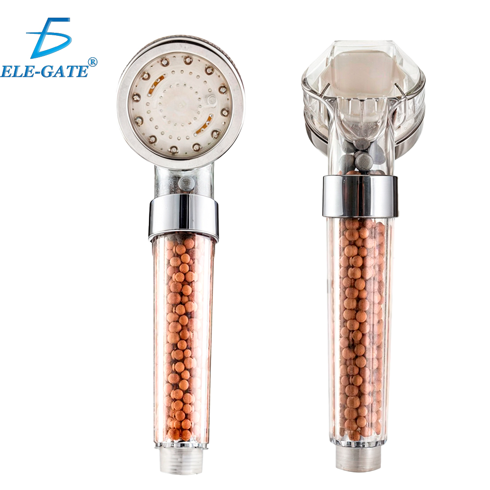 Regadera de Baño con Luz LED RGB con Piedras Filtrantes – Relajación, Estilo y Purificación en Cada Ducha