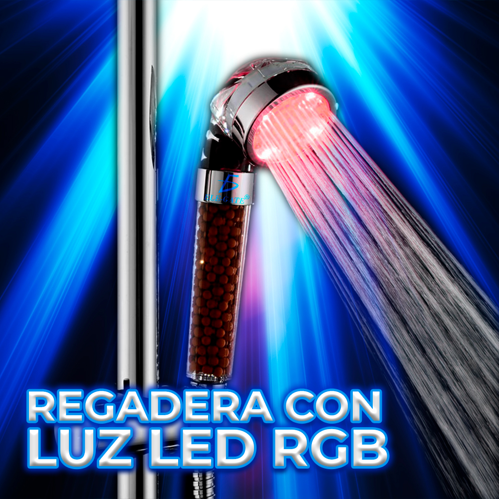 Regadera de Baño con Luz LED RGB con Piedras Filtrantes – Relajación, Estilo y Purificación en Cada Ducha - Image 3