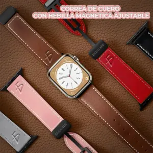 Correa de Piel Plegable Magnética Tipo Apple Watch de 42-49mm