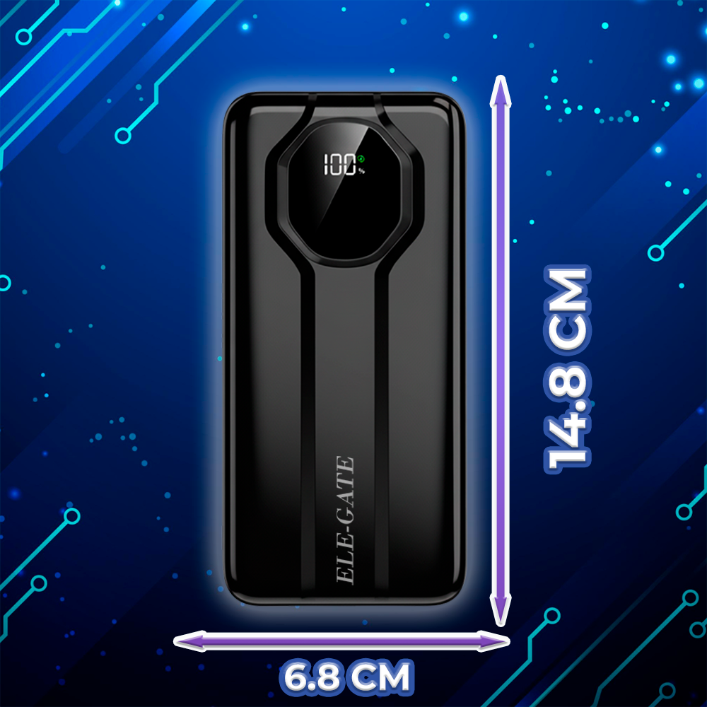 Power Bank 10000 mAh 22.5W SCP/PD Carga Rápida con cable lightning y tipo C - Image 4