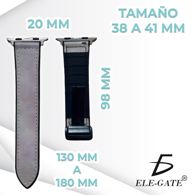 Correa de Piel Plegable Magnética Tipo Apple Watch de 38-41mm - Image 4
