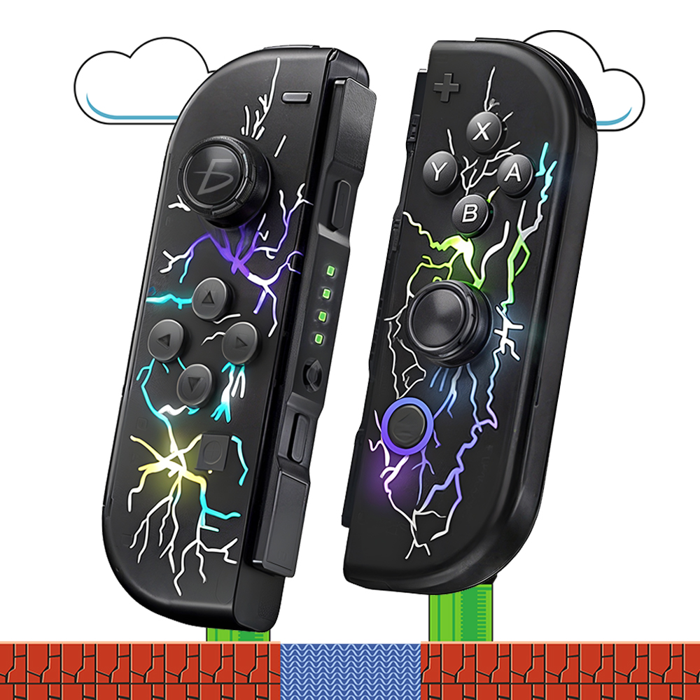 Par de Joy-Cons con Luz RGB para Nintendo Switch, Switch Lite y Switch OLED