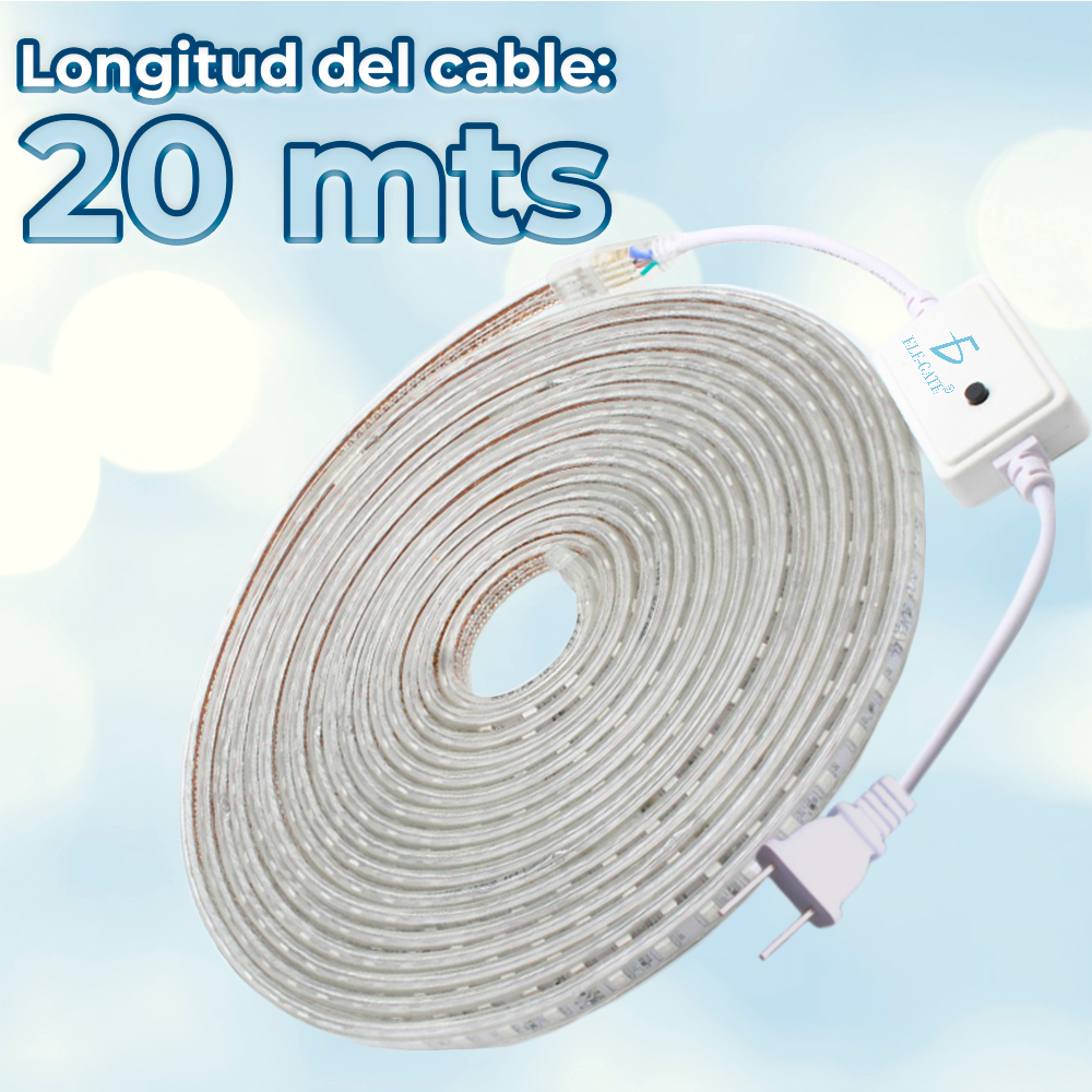 Tira Led de 20 metros Rojo, Azul, Verde, Blanco, Morado y Amarillo - Image 5