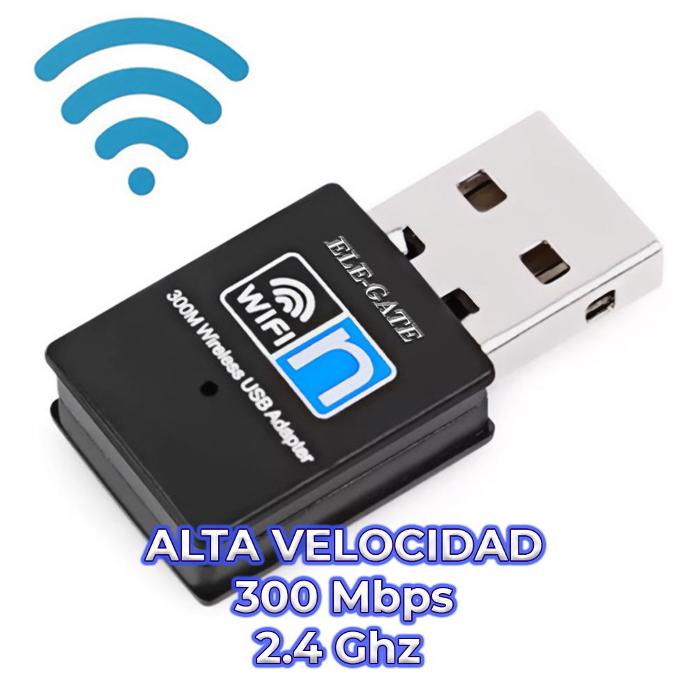 Adaptador USB Wifi Velocidad 300 Mbps 2.4 GHz - Image 2