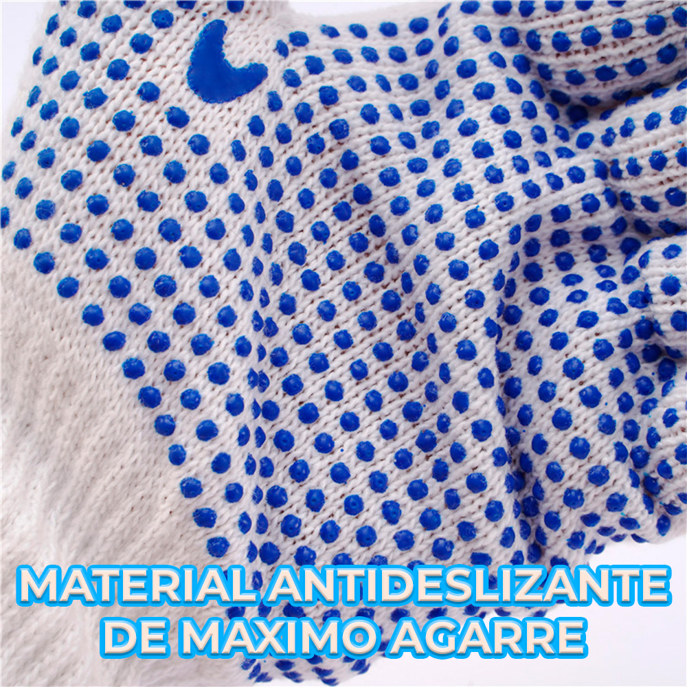 Guante de Seguridad de Algodón Traspirable con Perlas Antideslizantes - Image 2