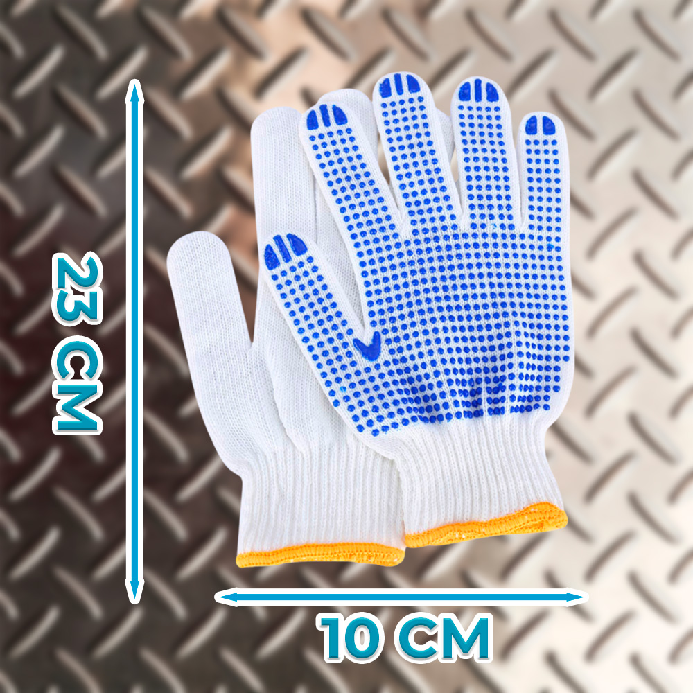 Guante de Seguridad de Algodón Traspirable con Perlas Antideslizantes - Image 4