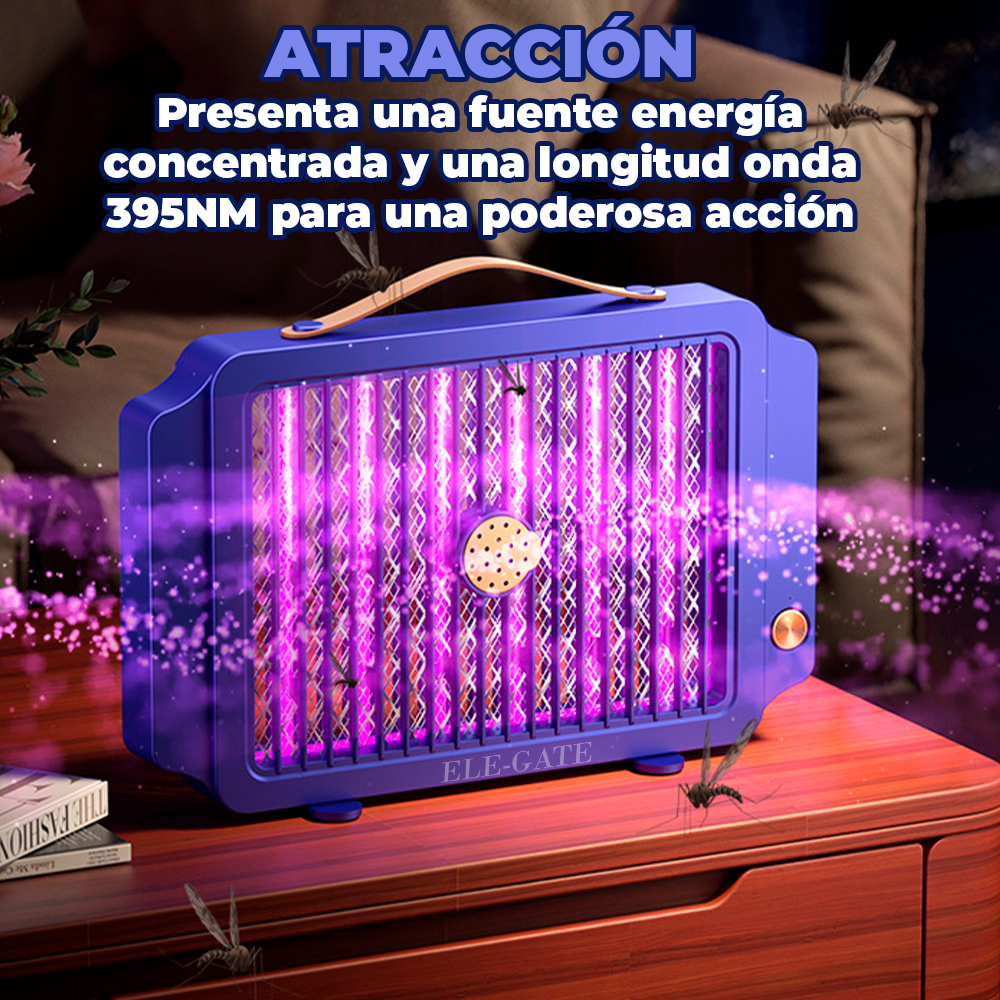 Lampara Eléctrica Mata Mosquitos con luz Ultravioleta y Resistencias Electrificadas - Image 3