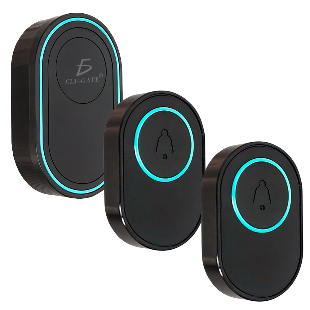 Timbre Inalámbrico con 39 Canciones y Ajuste de Volumen con Par de Botones Touch a Prueba de Agua con Luz RGB - Image 2