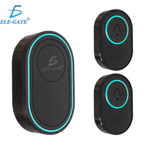 Timbre Inalámbrico con 39 Canciones y Ajuste de Volumen con Par de Botones Touch a Prueba de Agua con Luz RGB